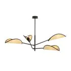 Emibig Plafondlamp Vene Staal Zwart | Geschikt voor 4x E14 - Max 10W