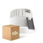 Voordeelpak 10x Ledvance LED Spot Donkerlight Aluminium Wit 8W 680lm 36D - 930 Warm Wit | Zaagmaat 68mm - IP44 - Beste Kleurweergave - Dimbaar